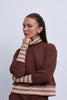 Boxy Sweatshirt with Striped Neck Cuffs and Bottom Band