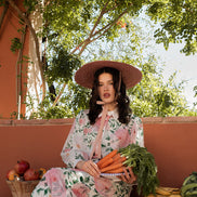 Buttoned Down Organza Overlay