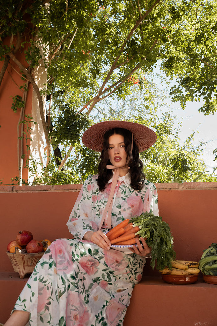 Buttoned Down Organza Overlay