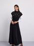 Dropped Shoulder Dress with Abstract Beaded Details