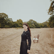 Studded Maxi Dress with Side Pleat Insert