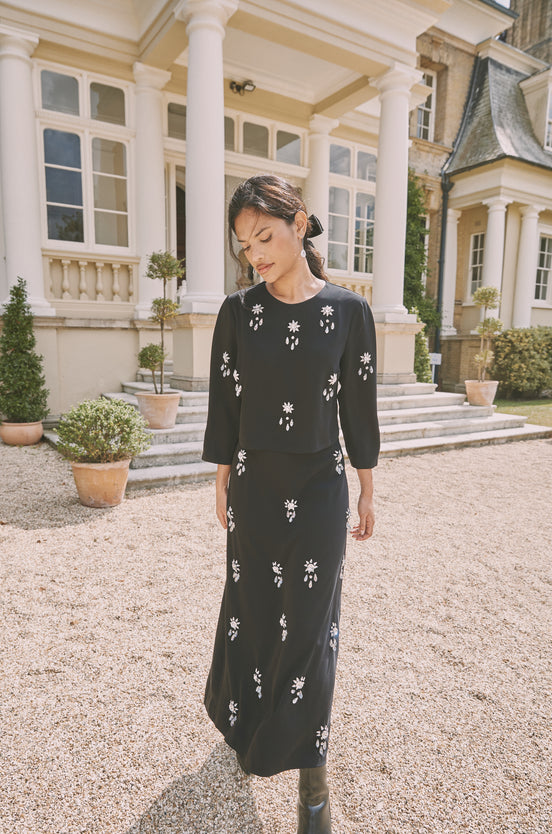 Embellished Midi Skirt (matching top)