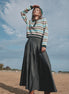 Colour Stripe Polo Collar Top