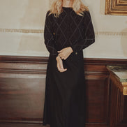 Metallic Thread Aryle Buttoned Cardigan