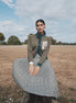 Round Cardigan with Patchwork Designs