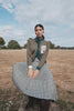 Round Cardigan with Patchwork Designs