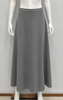 Basic Waistband Wool Aline Skirt - Grey