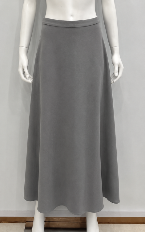 Basic Waistband Wool Aline Skirt