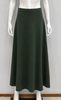 Basic Waistband Wool Aline Skirt - Green