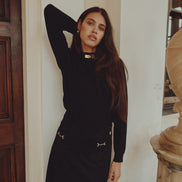 Leather Neck Belted Top