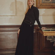 Deep V Rib Top with High Neck Insert