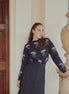 Bow Print Round Neck Sweater Top