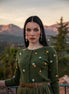 Scallop Edge Embroidery Flower Cluster Cardigan