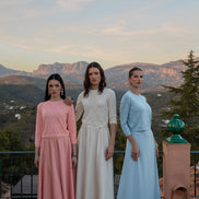 Round Pointelle Knit Top with Beaded Embellishment