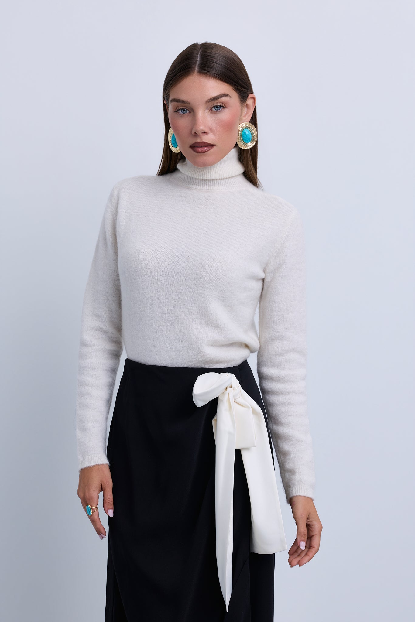 Soft Knit Rolled Neck Top