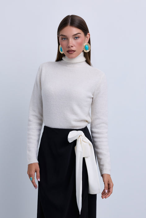 Soft Knit Rolled Neck Top