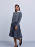 Pebble Texture Sequin Knit Yarn with Shirt Collar