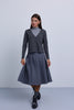 Knife Pleat Skirt - Grey
