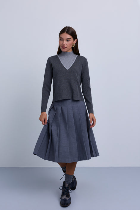 Knife Pleat Skirt