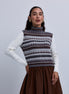 Fair Isle Knit Look Maxi Dress