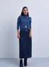 All Over Texture Embossed Knit Polo Neck Top