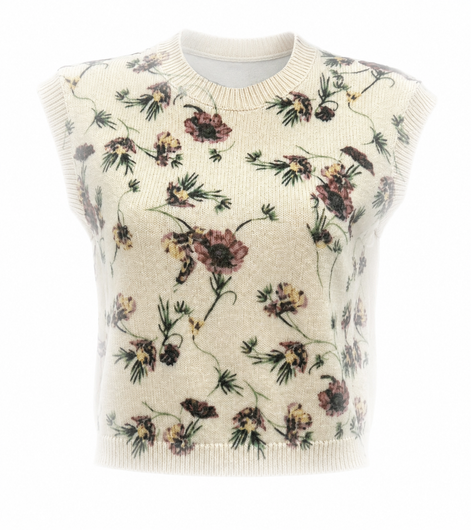 Floral Printed Neck Tie Blouse