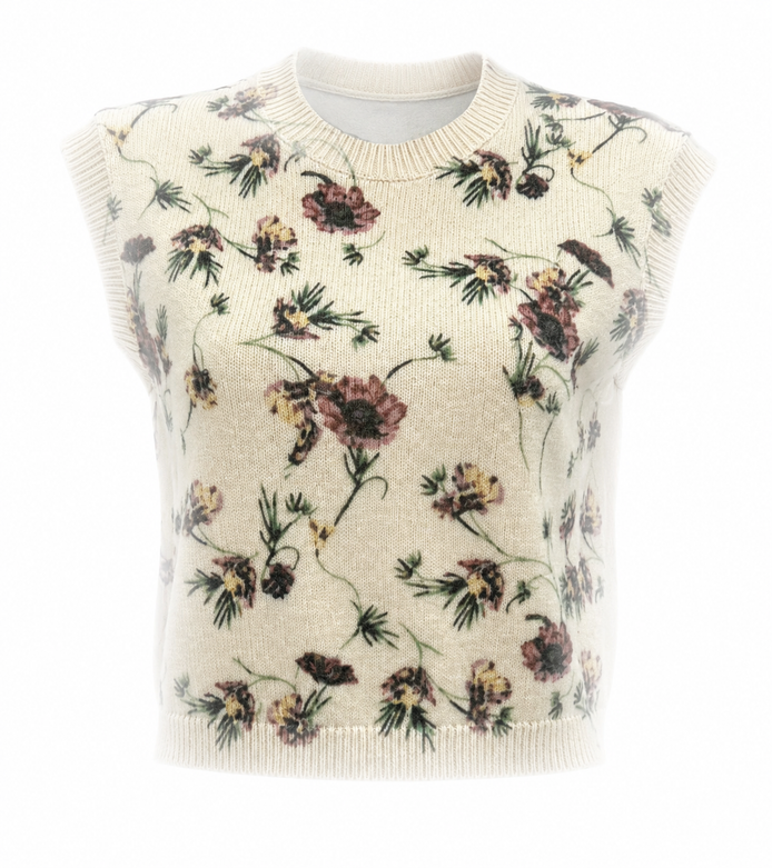 Floral Printed Neck Tie Blouse