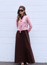 Aline Maxi Dress with Taffeta Fold Down Collar