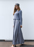 Aline Maxi Dress with Fold Down Collar