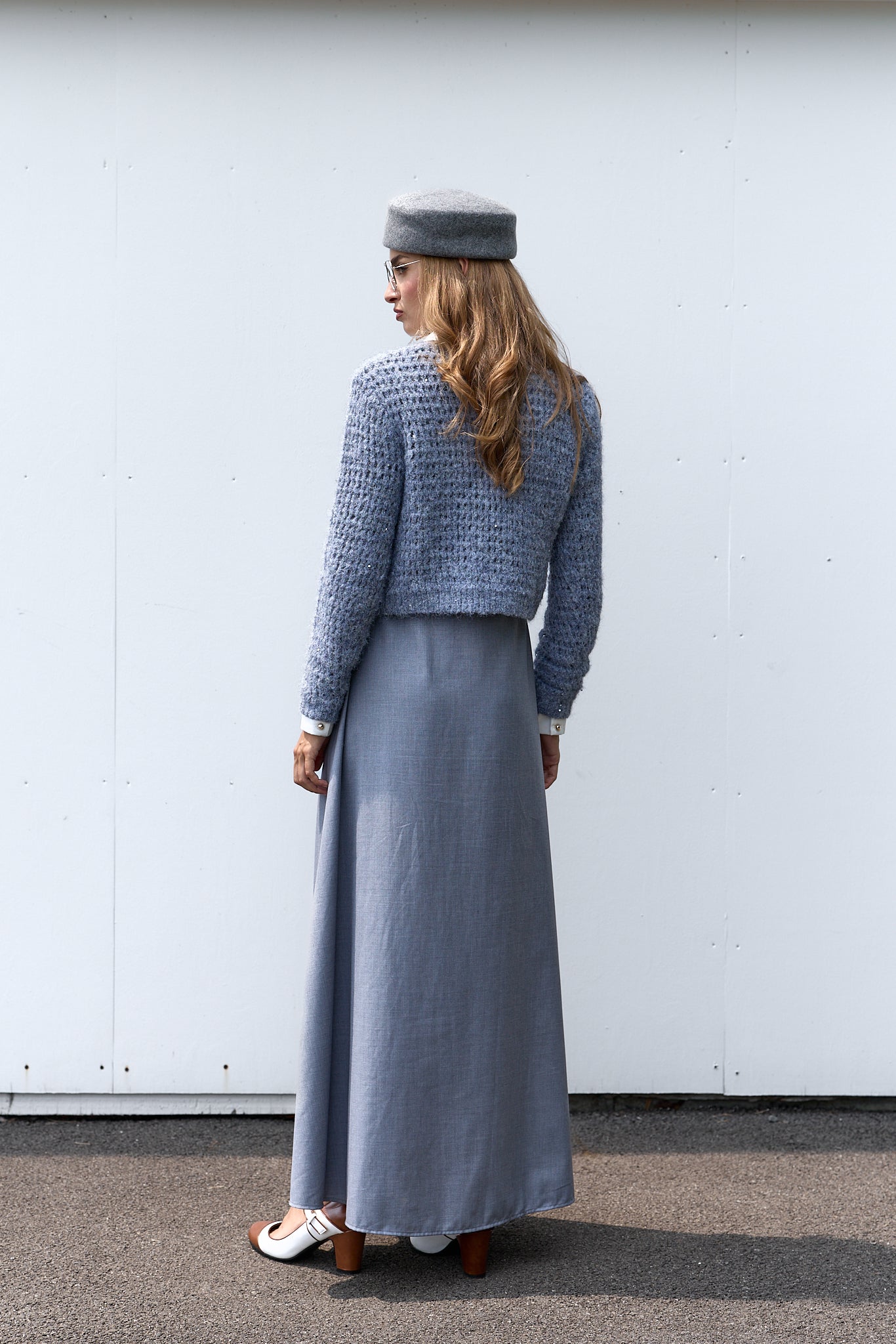 Aline Maxi Dress with Fold Down Collar