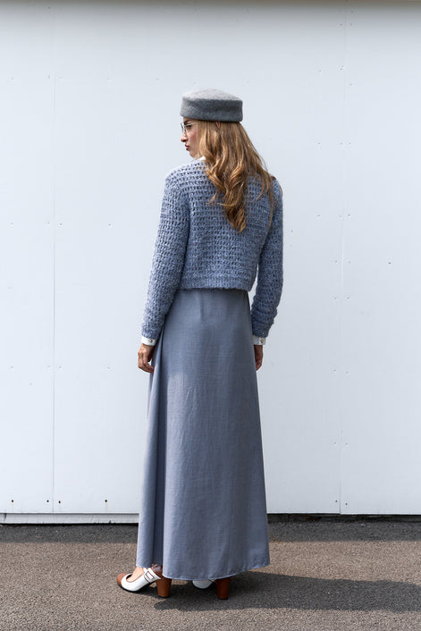 Aline Maxi Dress with Fold Down Collar