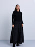 Lurex Knit Top and Full Skirt Dress
