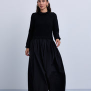 Lurex Knit Top and Full Skirt Dress