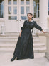Brocade Gown with Embellished Collar