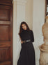 Crossover Dress with V neck Design and Belt