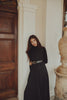 Crossover Dress with V neck Design and Belt
