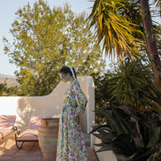 Loose Fit Self Tie Fully Printed Maxi Dress