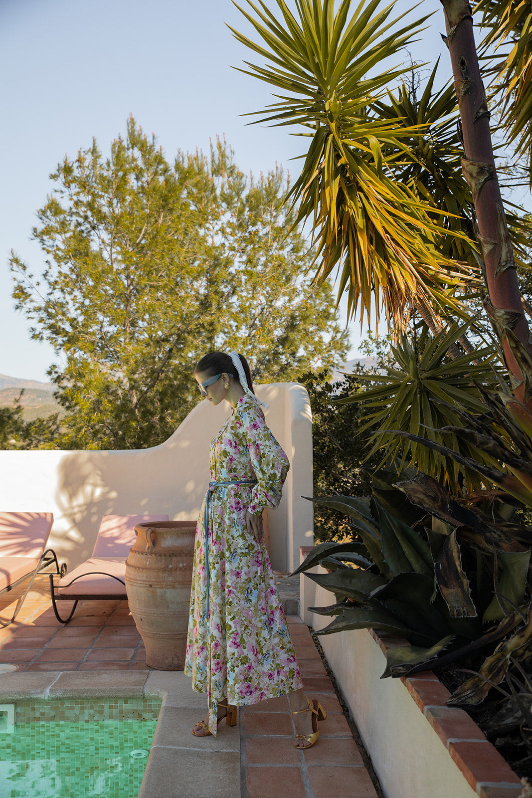 Loose Fit Self Tie Fully Printed Maxi Dress