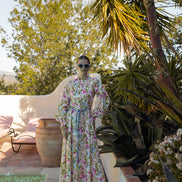 Loose Fit Self Tie Fully Printed Maxi Dress