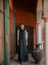 Loose Fit Sleeveless Gown with Contrast Necktie and Optional Belt