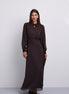 Polka Dot Aline Dress with Lace Paneled Detail