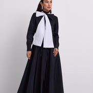 Elegant Gown with Large Neck Bow Detail