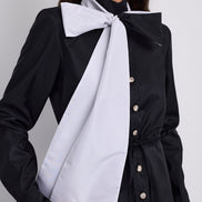 Elegant Gown with Large Neck Bow Detail