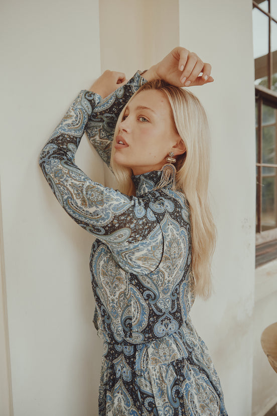 Printed Basic Polo Neck