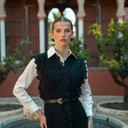 Maxi Broderie Anglaise Dress with Detail Centre Finish