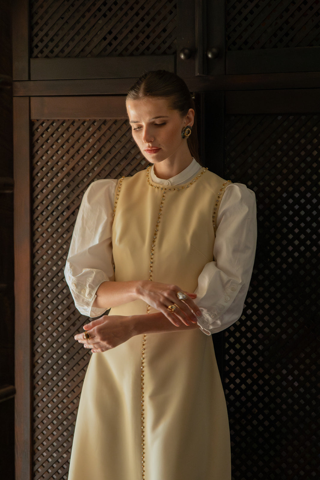 Stone Embellished Deep Armhole Design