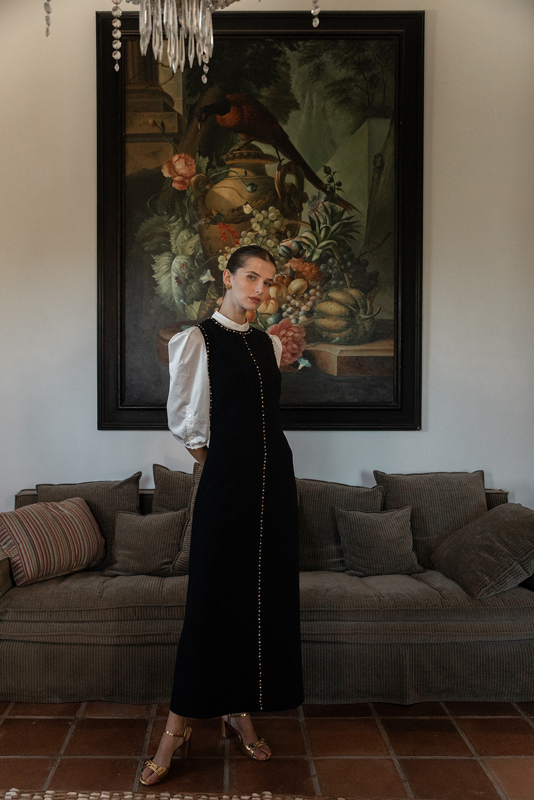 Stone Embellished Deep Armhole Design