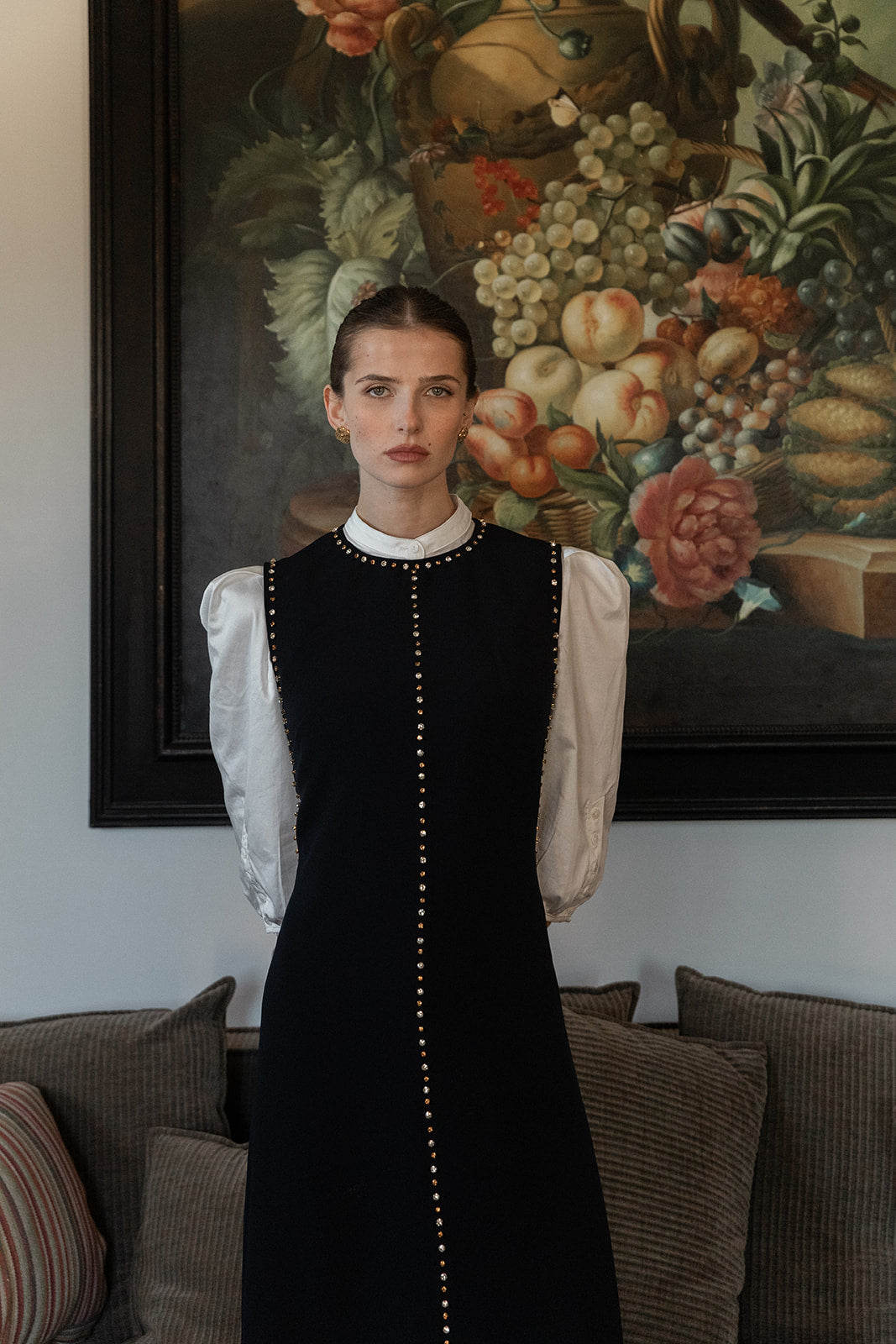 Stone Embellished Deep Armhole Design