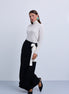 Satin Wrap Skirt with Elaborate Side bow