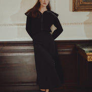 Taffeta Aline Skirt with Centre Front Buttons